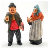Pair of Hand Carved Scandinavian Figurines