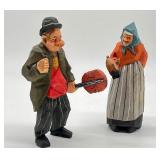 Pair of Hand Carved Scandinavian Figurines