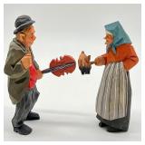 Pair of Hand Carved Scandinavian Figurines