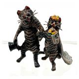 Cat Wedding Couple Vienna Bronze Figurine