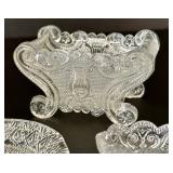 Assorted Antique Glassware including Victorian Sandwich Glass