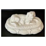 Very Early Unmarked Belleek Covered Dish