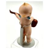 Antique Kewpie Bisque Doll Playing Guitar