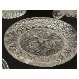 Assorted Antique Glassware including Victorian Sandwich Glass