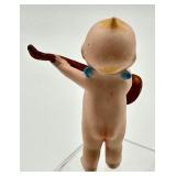Antique Kewpie Bisque Doll Playing Guitar