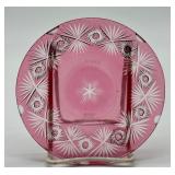 Antique Queen Anna Cranberry Foyer Bowl and Underplate