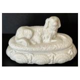 Very Early Unmarked Belleek Covered Dish