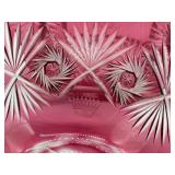 Antique Queen Anna Cranberry Foyer Bowl and Underplate