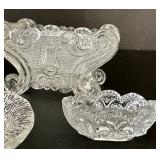 Assorted Antique Glassware including Victorian Sandwich Glass