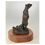 Artisan Bronze Ground Squirrel Sculpture by Lowell Davis