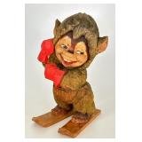 Vintage Wooden Carved Norwegian Figurine