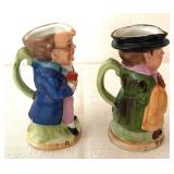 Two Vintage German Dickens Character Miniature Pitchers
