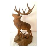 Stag Woodcarving from Norway by B. Wolle