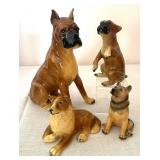 Four Morton Studios Dog Figurines