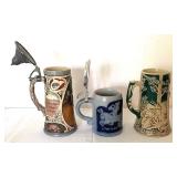 Three Vintage Steins
