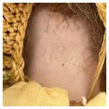 Antique Wooden Doll with Porcelain Head