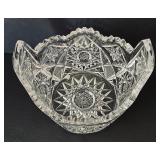 Vintage Cut Crystal and Glass Bowls and Covered Butter Dish