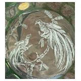 Moser Glass Green Plate 1971 Den Matek Limited Edition Czech Republic with Case