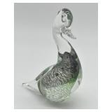 Vintage Swedish Art Glass Duck Figurine