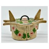 Vintage Wooden Hand Painted Swedish Tine Box