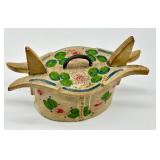 Vintage Wooden Hand Painted Swedish Tine Box