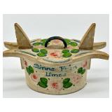 Vintage Wooden Hand Painted Swedish Tine Box