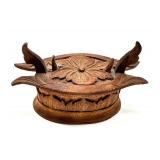 Antique Miniature Hand Carved Swedish Tine Box