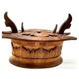 Antique Miniature Hand Carved Swedish Tine Box