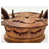 Antique Miniature Hand Carved Swedish Tine Box