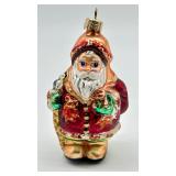 Two Christmas Ornaments including Christopher Radko Woodland Winds Christmas Ornament