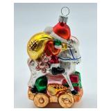 Two Christmas Ornaments including Christopher Radko Woodland Winds Christmas Ornament