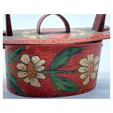 Antique Hand Painted Swedish Tine Box