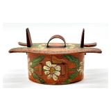 Antique Hand Painted Swedish Tine Box