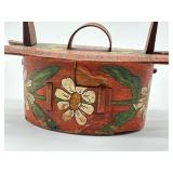 Antique Hand Painted Swedish Tine Box