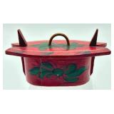 Vintage Hand Painted Small Swedish Tine Box
