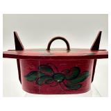 Vintage Hand Painted Small Swedish Tine Box
