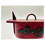 Vintage Hand Painted Small Swedish Tine Box