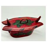 Vintage Hand Painted Small Swedish Tine Box