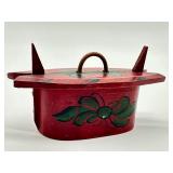Vintage Hand Painted Small Swedish Tine Box
