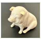 Vintage Belleek Pig Figurine