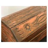 Vintage Hand Crafted Wooden Treasure Box