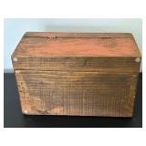 Vintage Hand Crafted Wooden Treasure Box