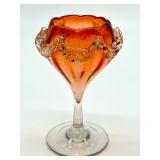 Antique English Hand Blown Glass Goblet