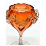 Antique English Hand Blown Glass Goblet