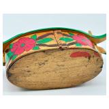 Vintage Wooden Hand Painted Swedish Tine Box