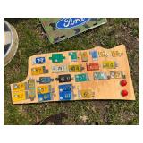 Mixed Automobile Lot - Metal License Plate Year Tags