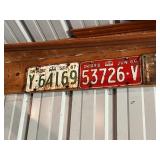 Large Variety of Vintage License Plates - 43 Different