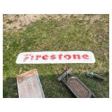 Mixed Lot with Firestone/Bridgestone 2 Sided Sign