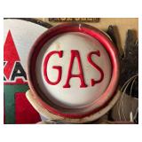 Wood Gas Pump Display Cabinet