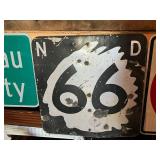 ND 66 Decommissioned Road Sign
